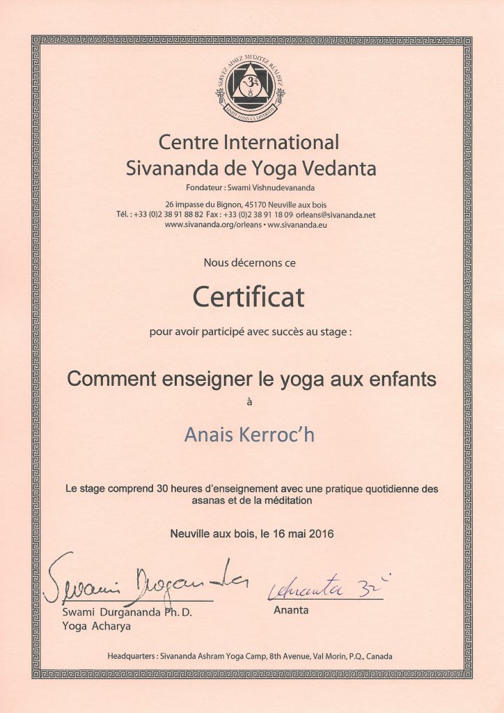 Certificat-YogaEnfants